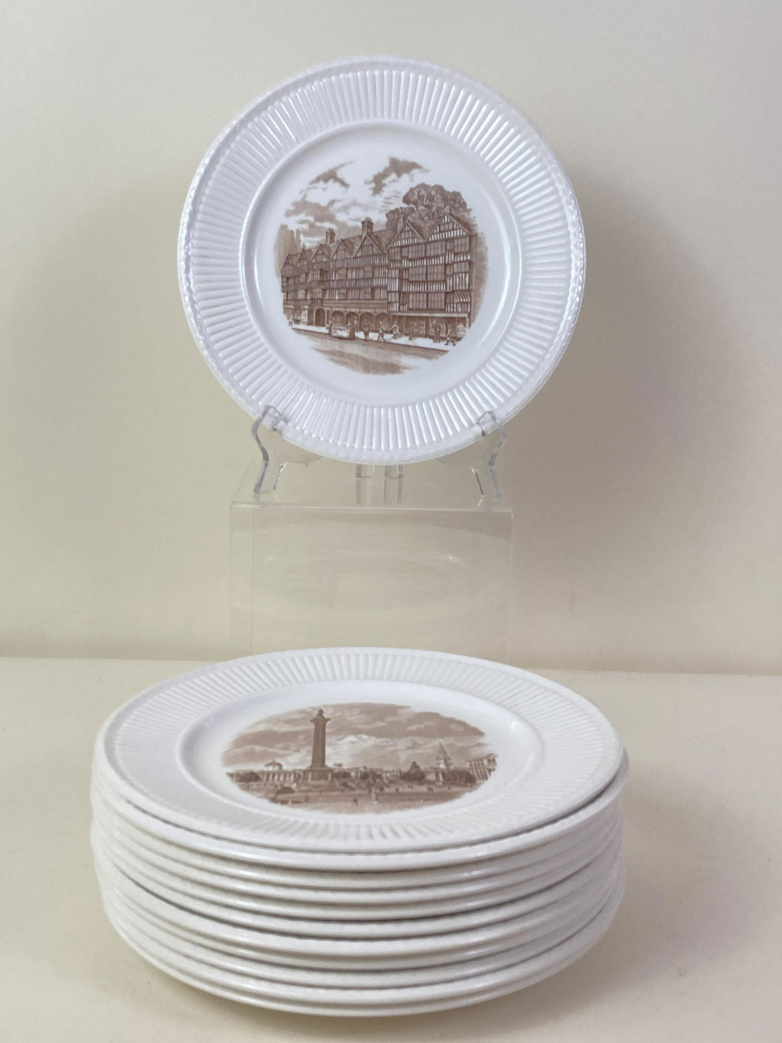 Set of 12 Wedgewood Plates, Old London Views (1 of 14)