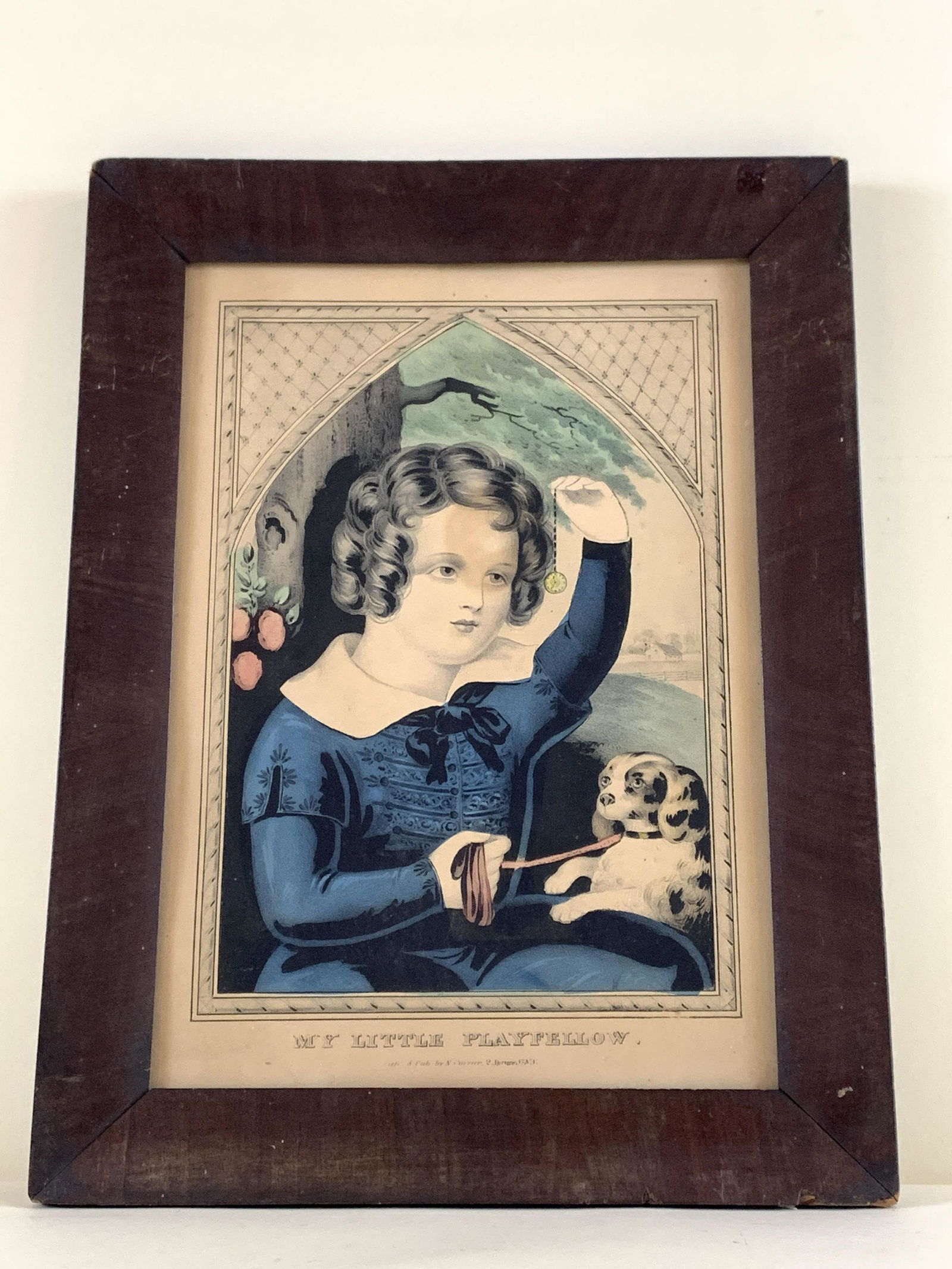 N. Currier “ My Little Playfellow” Print (1 of 5)