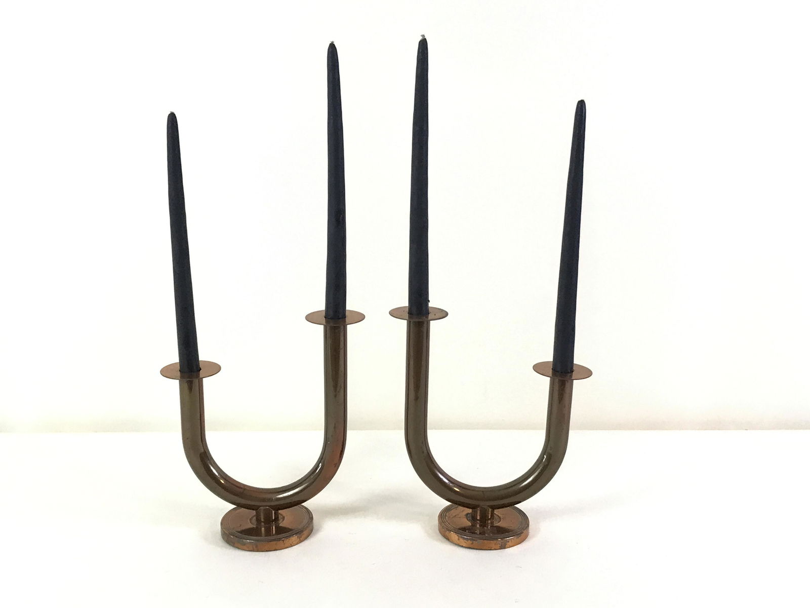 Pair of Chase Art Deco Candlesticks (1 of 6)