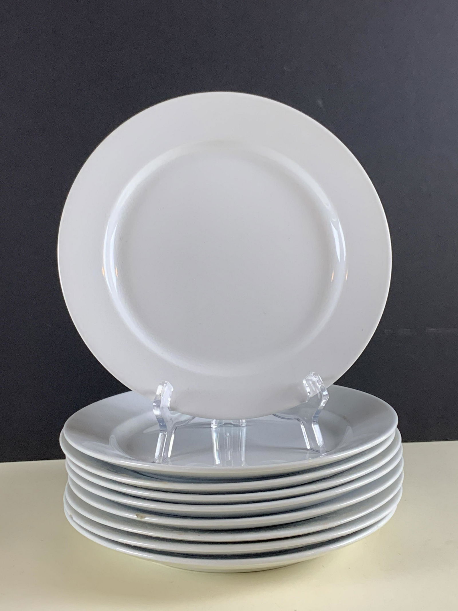 9 White Ironstone Johnson Bros Dinner Plates (1 of 4)