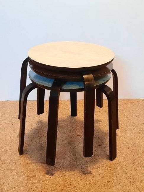 3 Tri-Leg Mid Century Modern Side Tables (1 of 3)