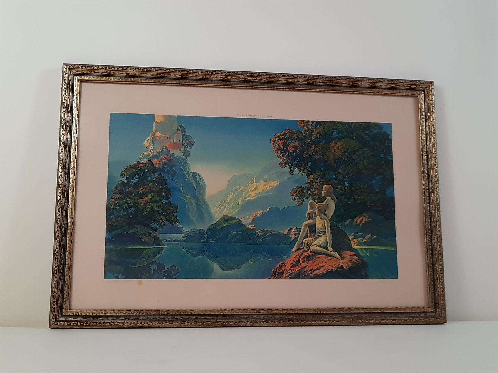Byron G. Newton "Afterglow" Print: Copyright by Morris and Bendien Inc. Overall with frame 15-1/2" high x 23-3/4" wide. IMPORTANT: Before bidding, please read the terms and conditions. When you registered for the auction you agreed to 