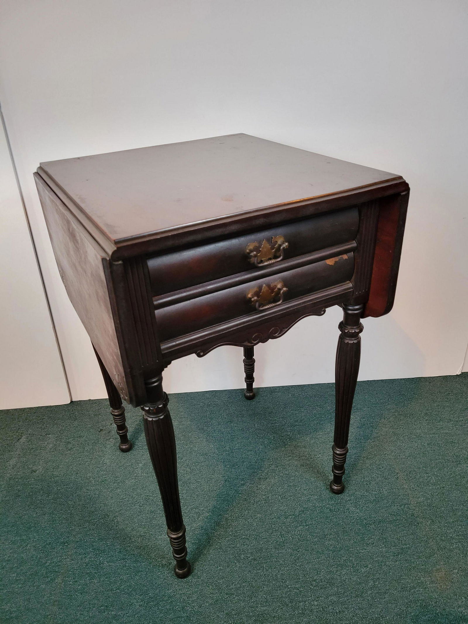 Drop Side Two Drawer Work Table (1 of 2)