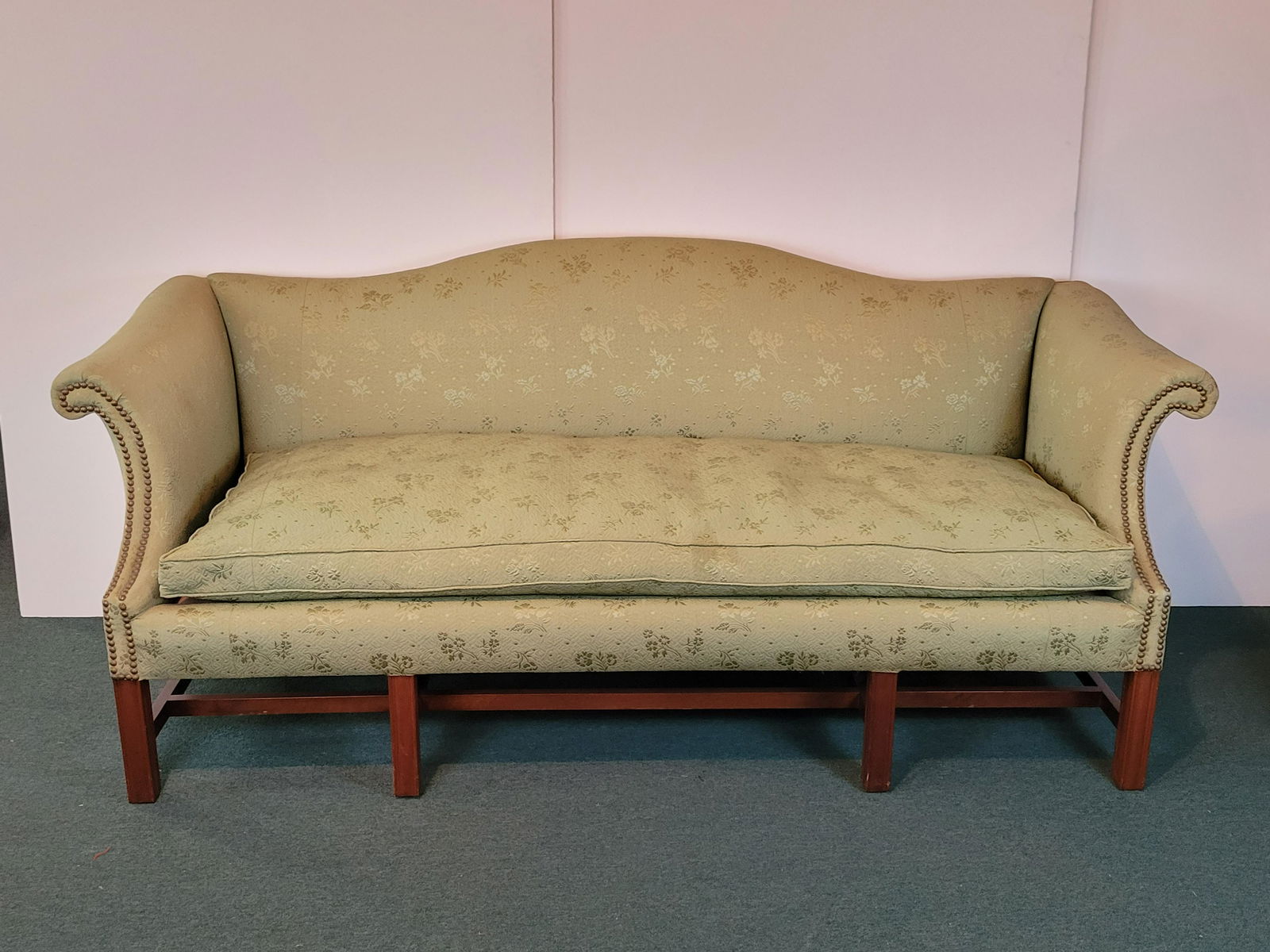 Green Floral Print Sofa (1 of 2)