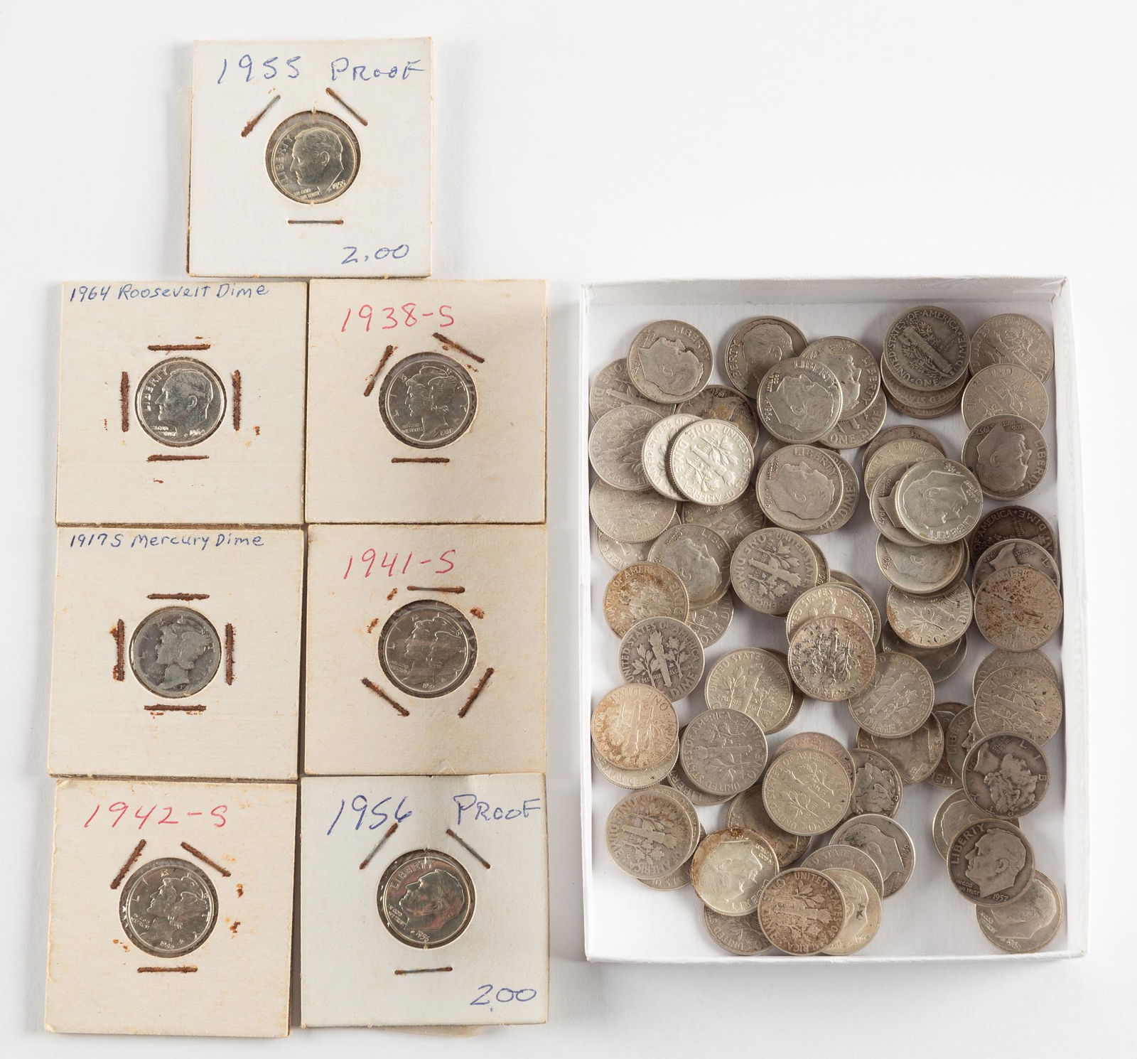 80 U.S. Silver Dimes 1917 - 1964 (1 of 4)