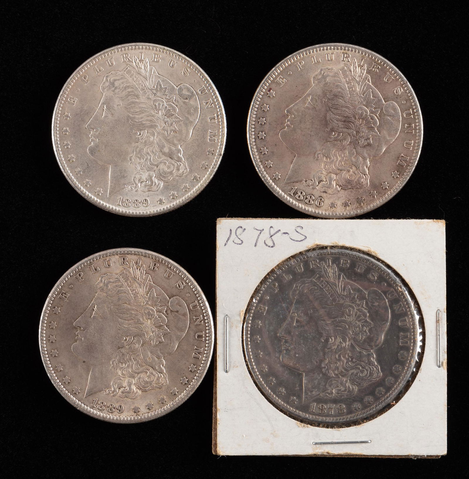 4 Morgan Silver Dollars Incl 1878-S (1 of 2)