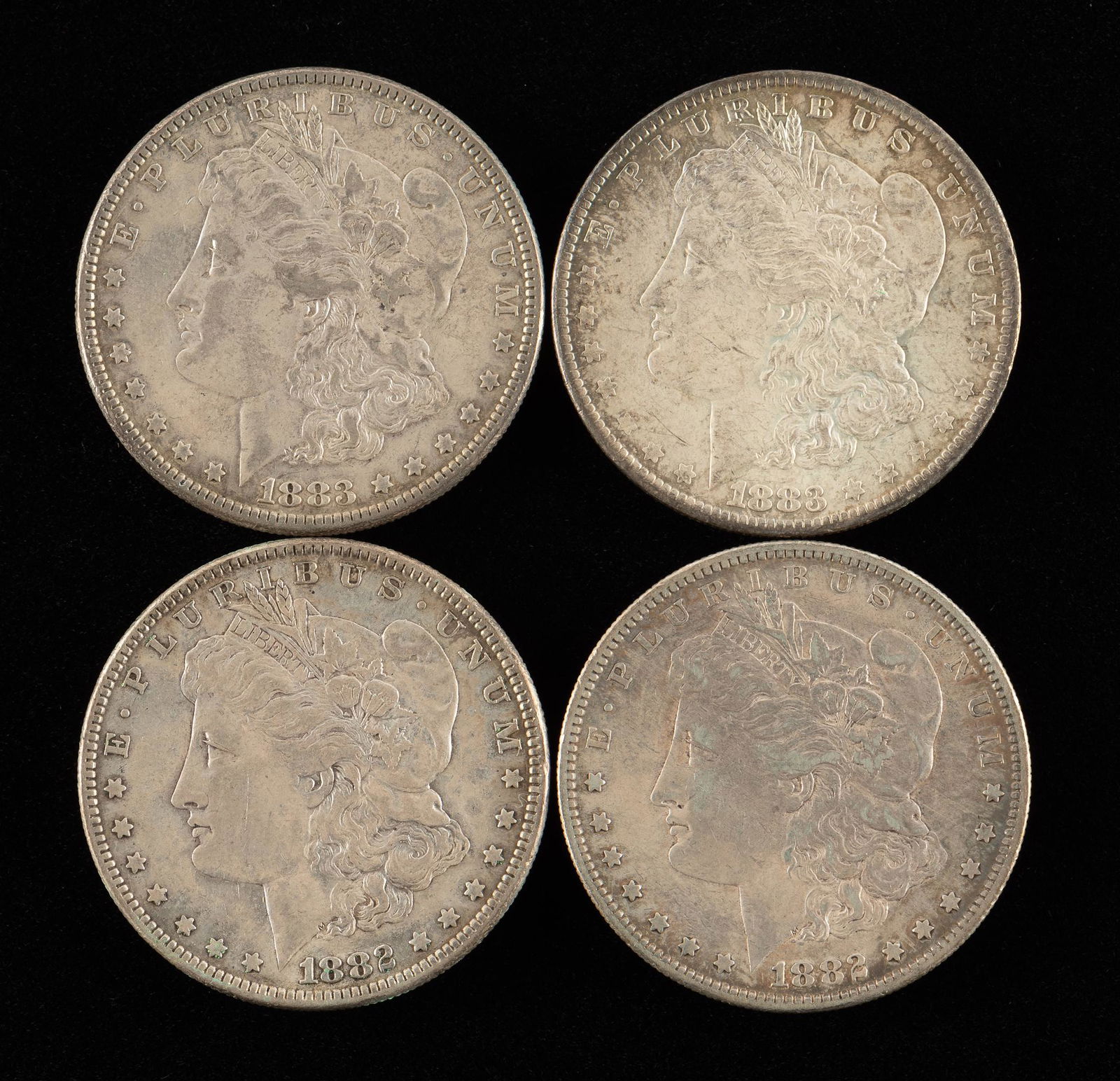 4 Morgan Silver Dollars Incl 1882 P & S (1 of 2)
