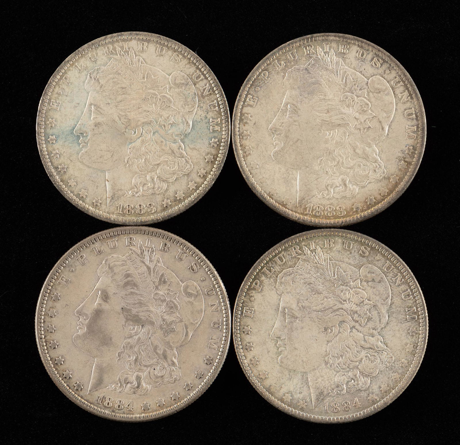 4 Morgan Silver Dollars Incl 1854 P & O (1 of 2)