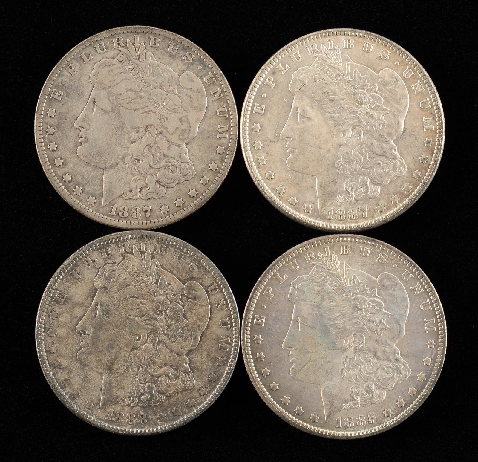 4 Morgan Silver Dollars Incl 1885-O (1 of 2)