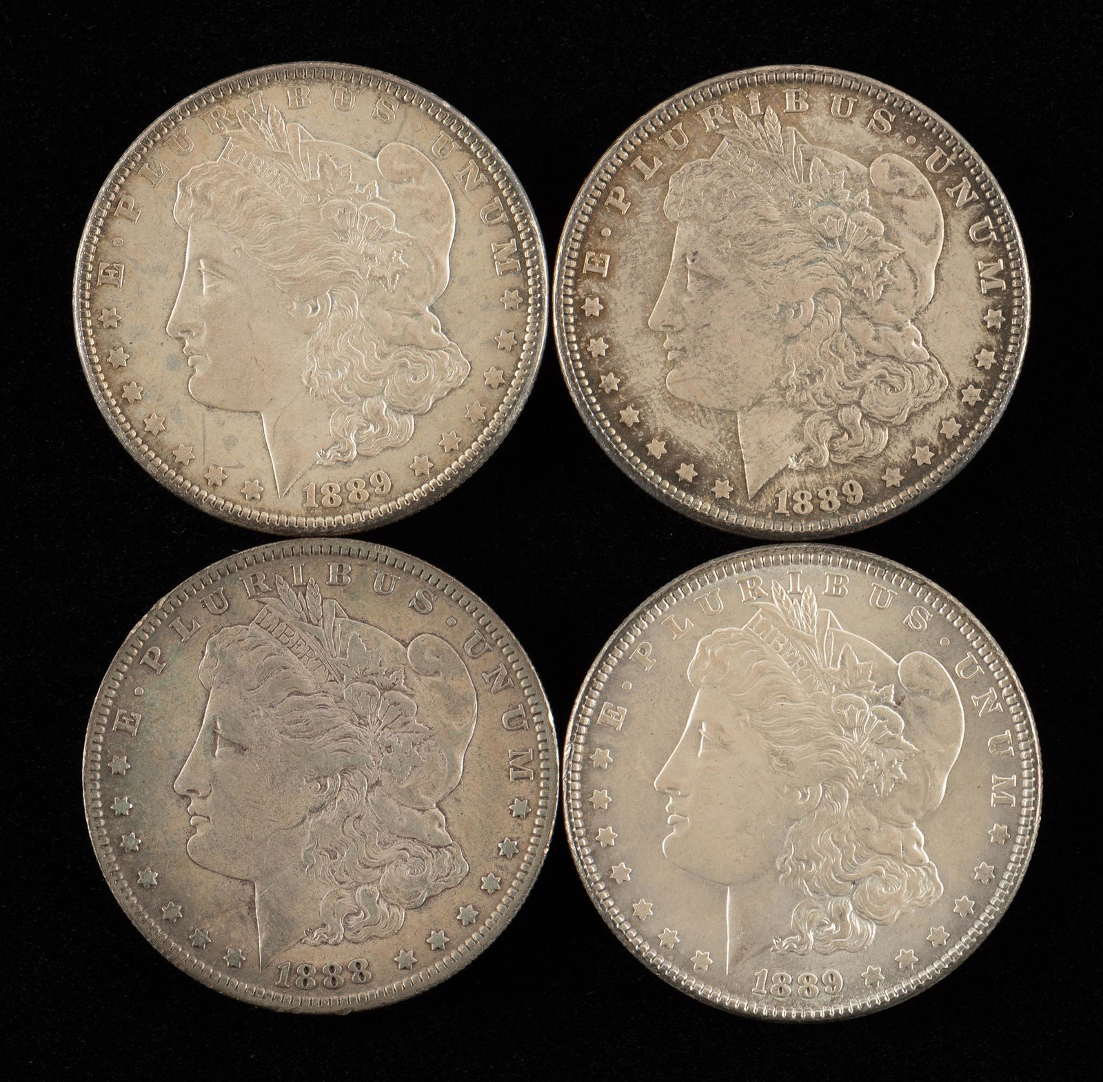 4 Morgan Silver Dollars Incl 1888-O (1 of 2)