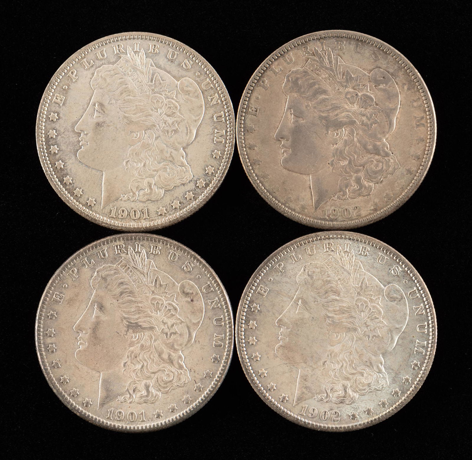 4 Morgan Silver Dollars Incl 2 1901-O (1 of 2)