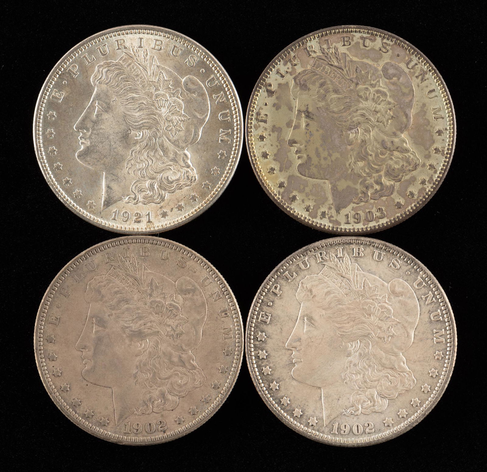 4 Morgan Silver Dollars Incl 1902-P (1 of 2)