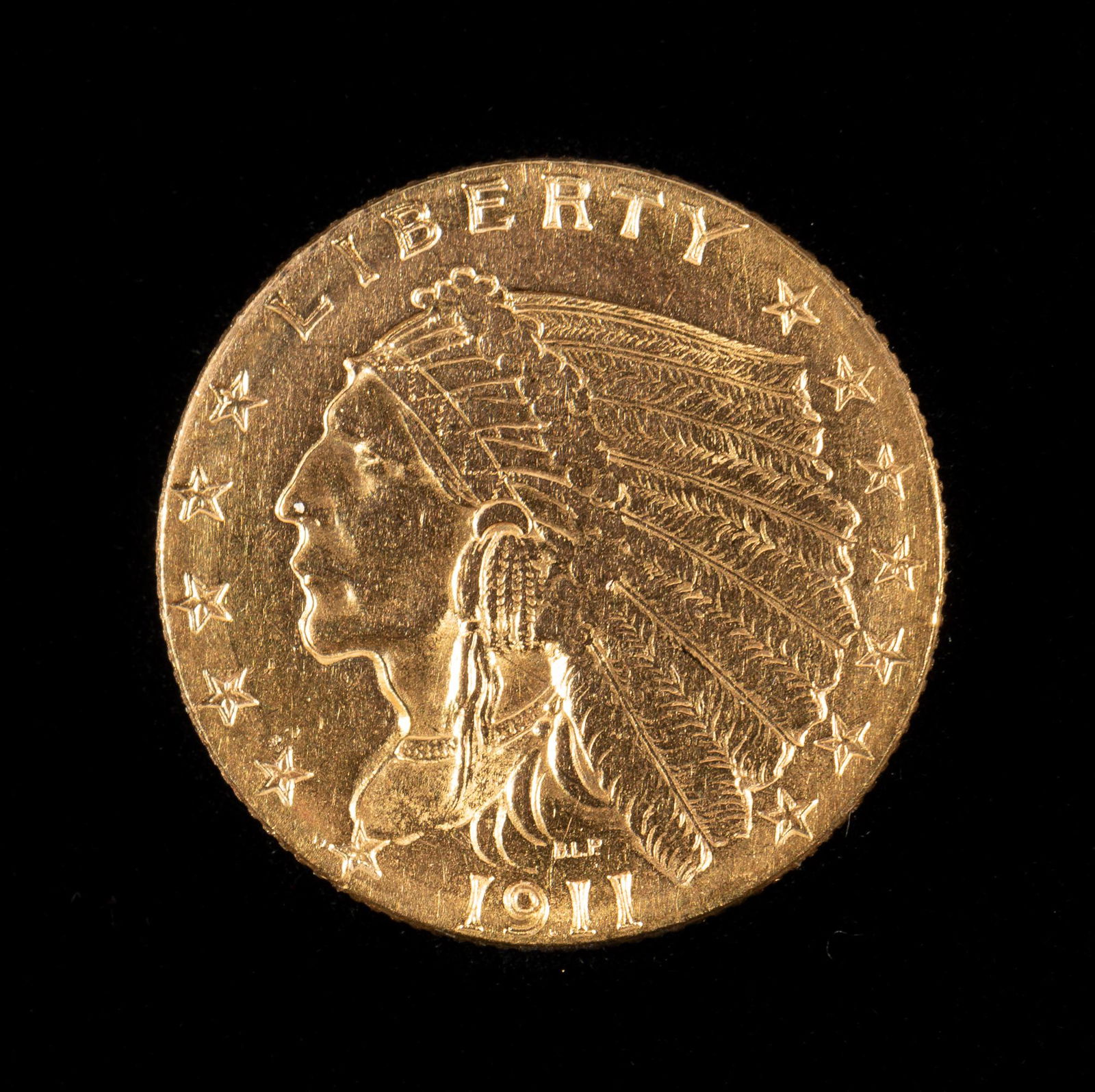 1911 Gold Indian Head Quarter Eagle (1 of 2)