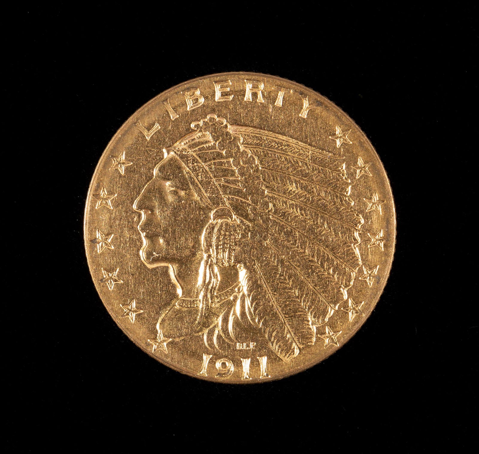 1911 Gold Indian Head Quarter Eagle (1 of 2)