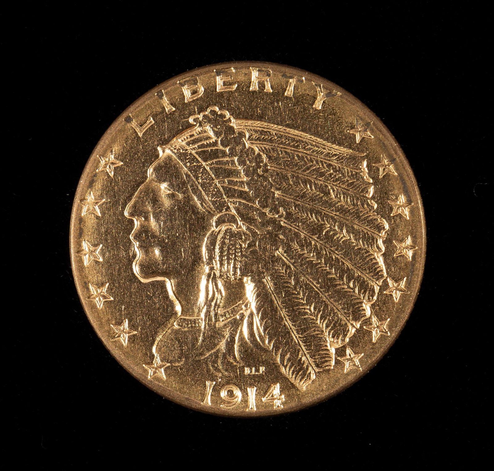 1914 Gold Indian Head Quarter Eagle (1 of 2)