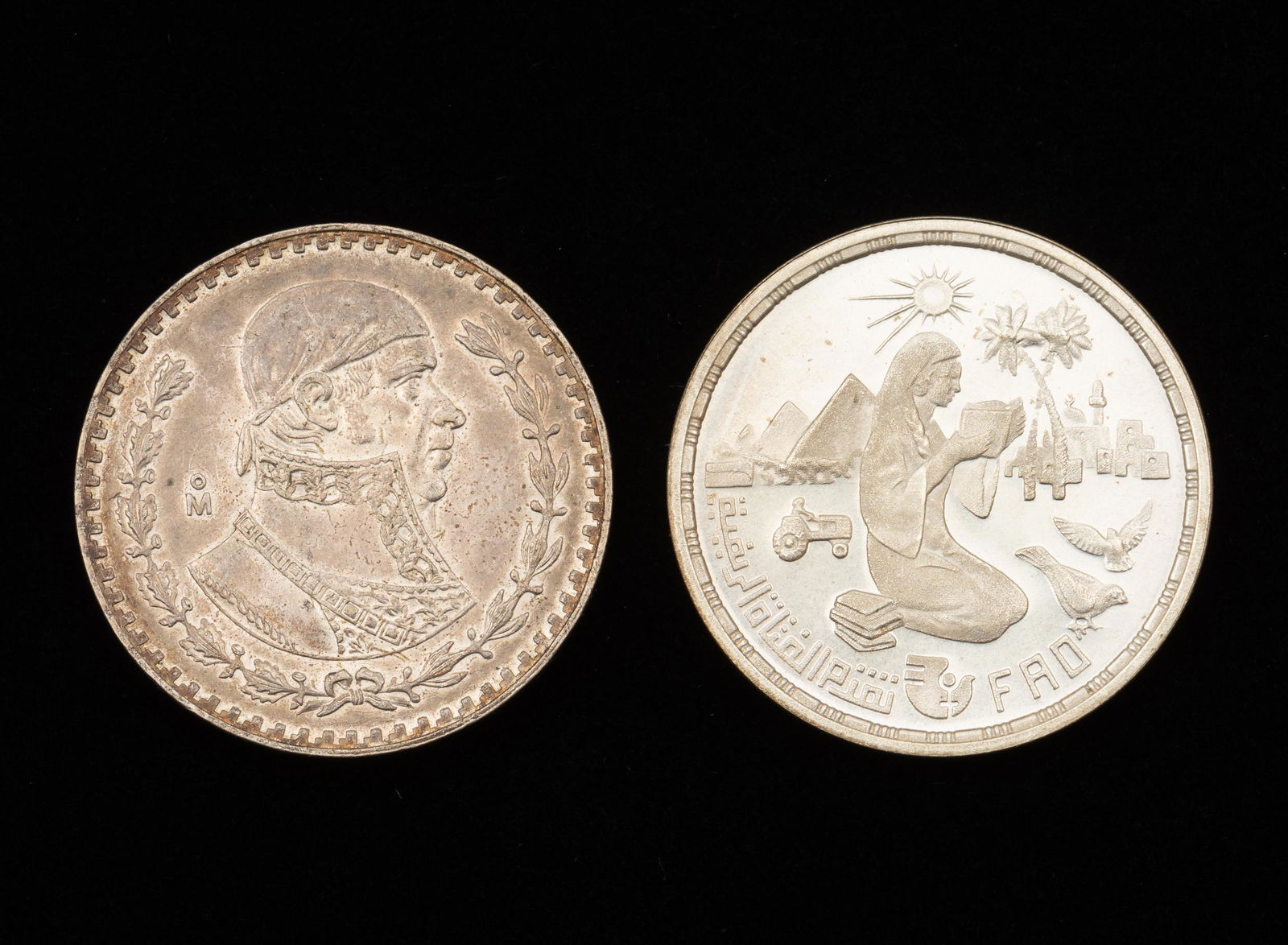 2 Large Silver World Coins (1 of 2)