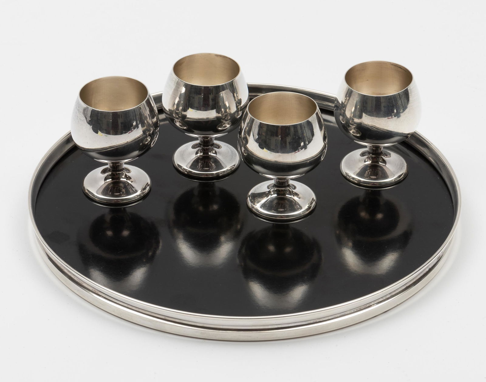 4 Gorham Sterling Cordials with Tray (1 of 5)