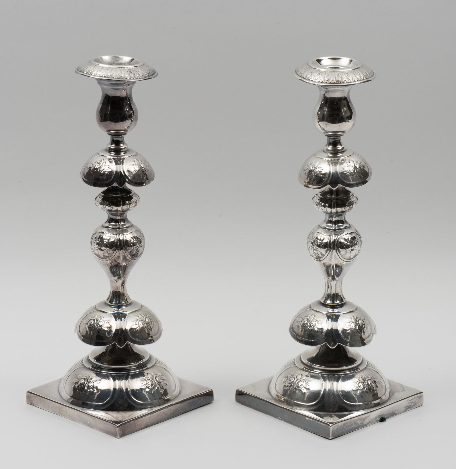 Pair of Norblin Shabbat Silverplate Candlesticks (1 of 5)