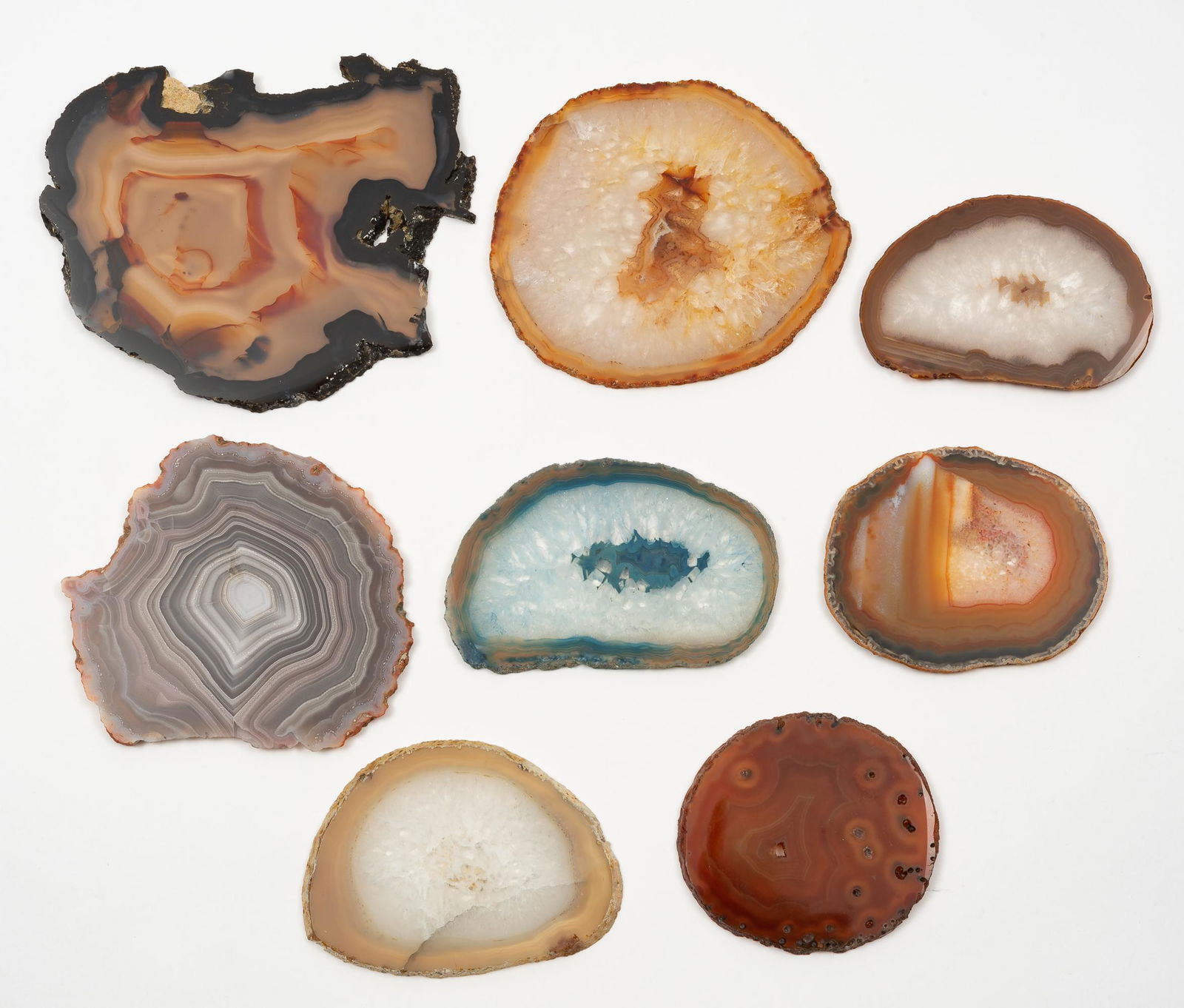 8 Polished Agate Slices (1 of 9)