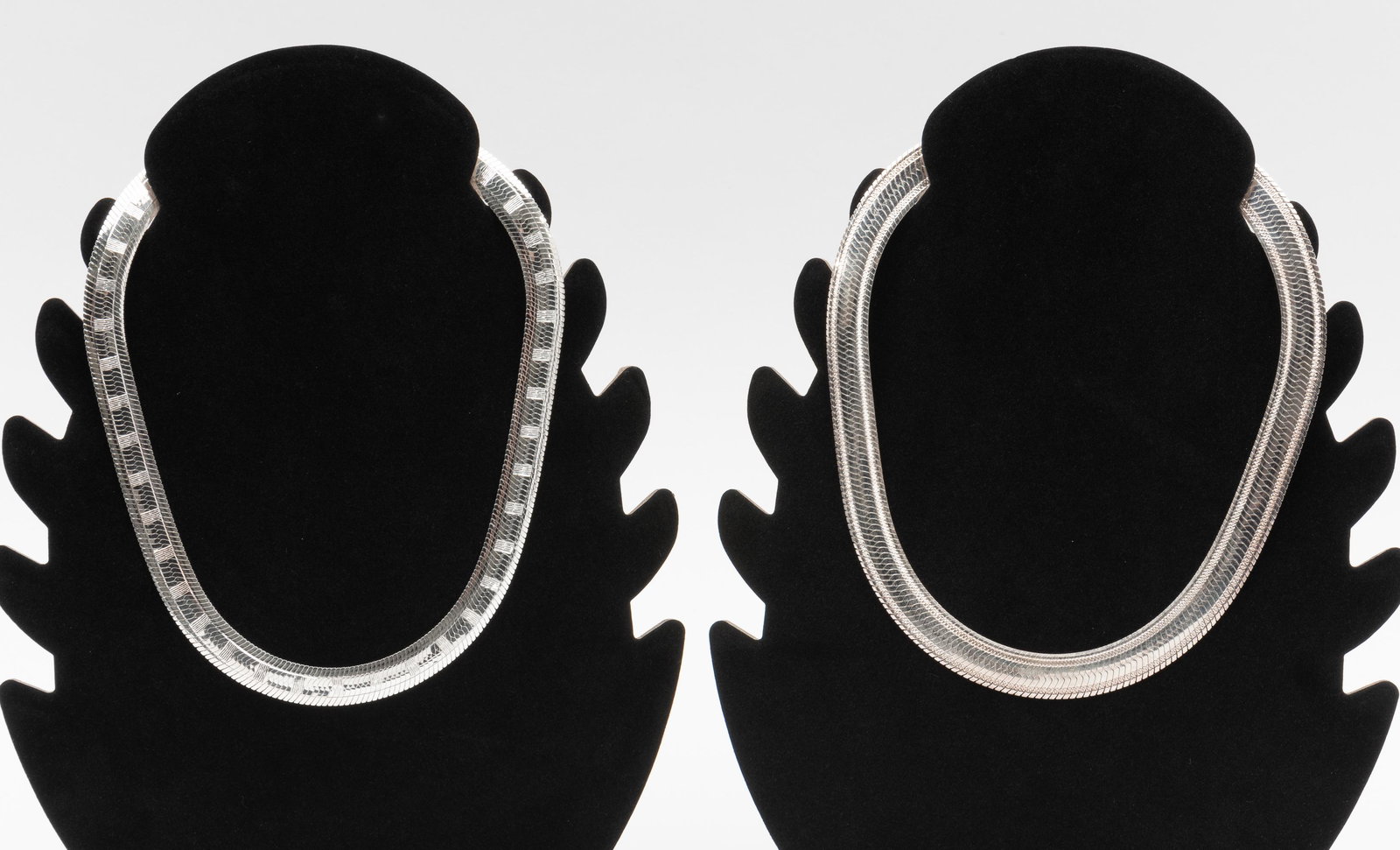 2 Milor Sterling Herringbone Necklaces (1 of 7)