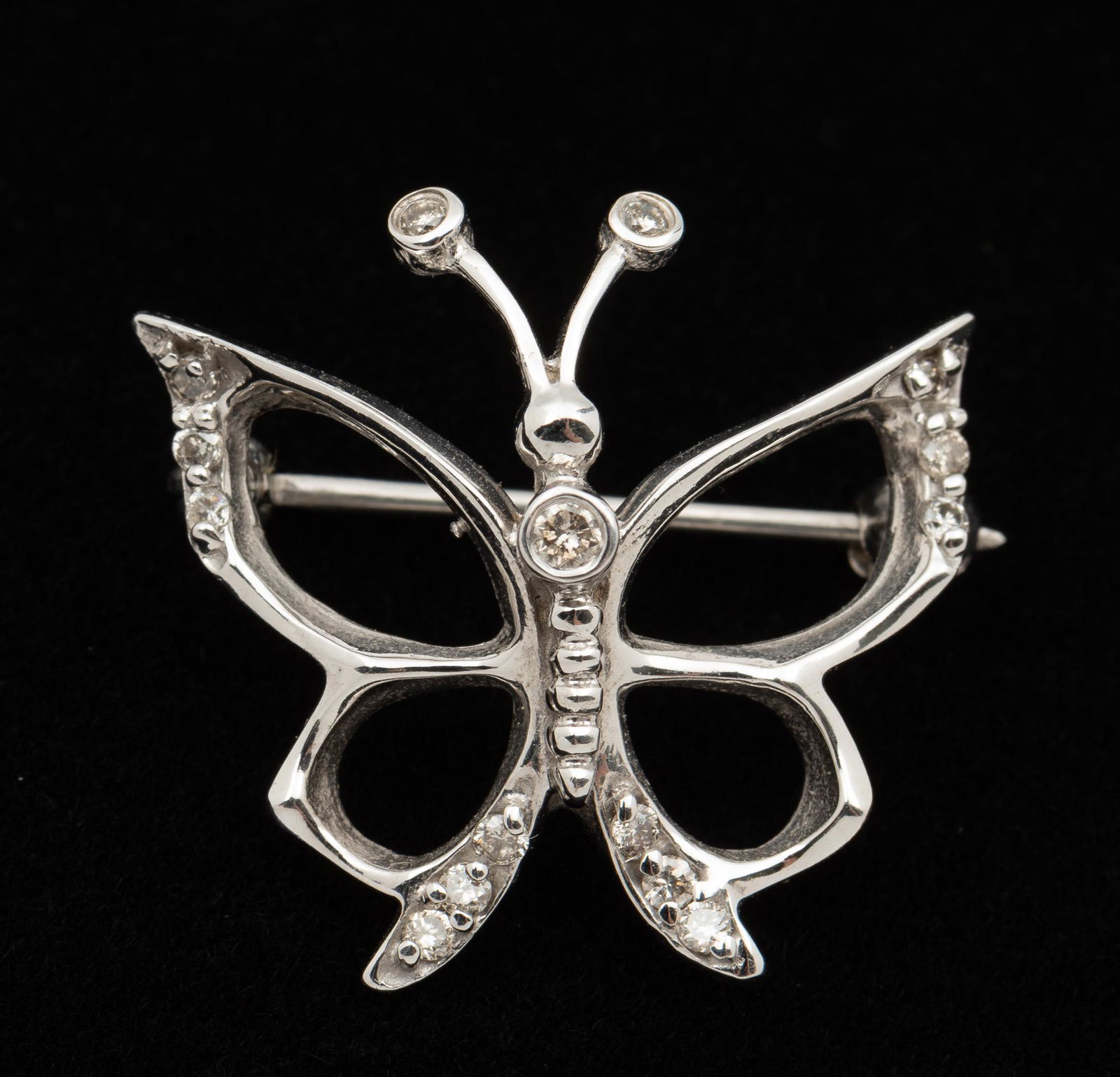 Clyde Duneier 14K and Diamond Butterfly Pin (1 of 3)