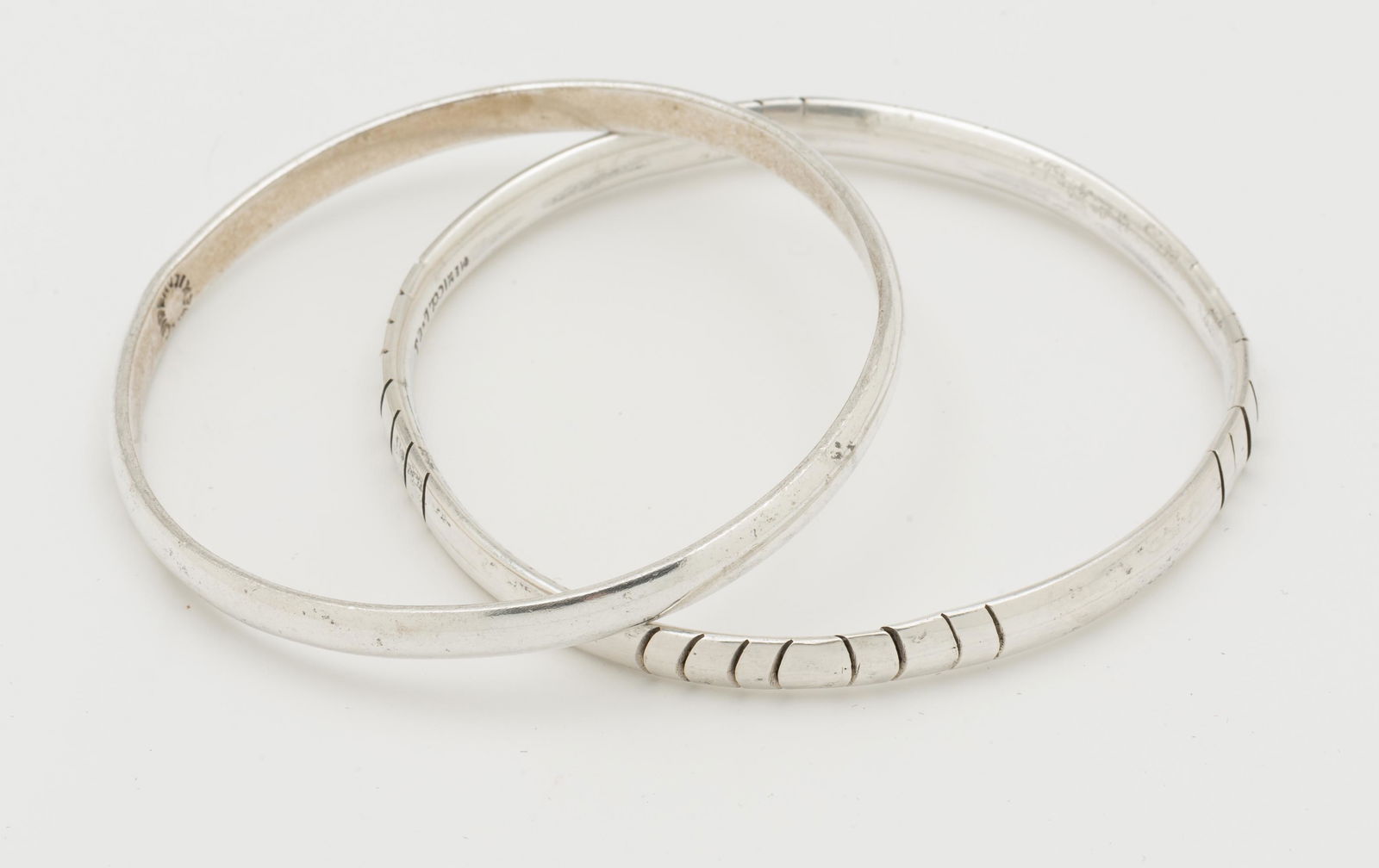 2 Sterling Bangles Incl Mexico (1 of 7)
