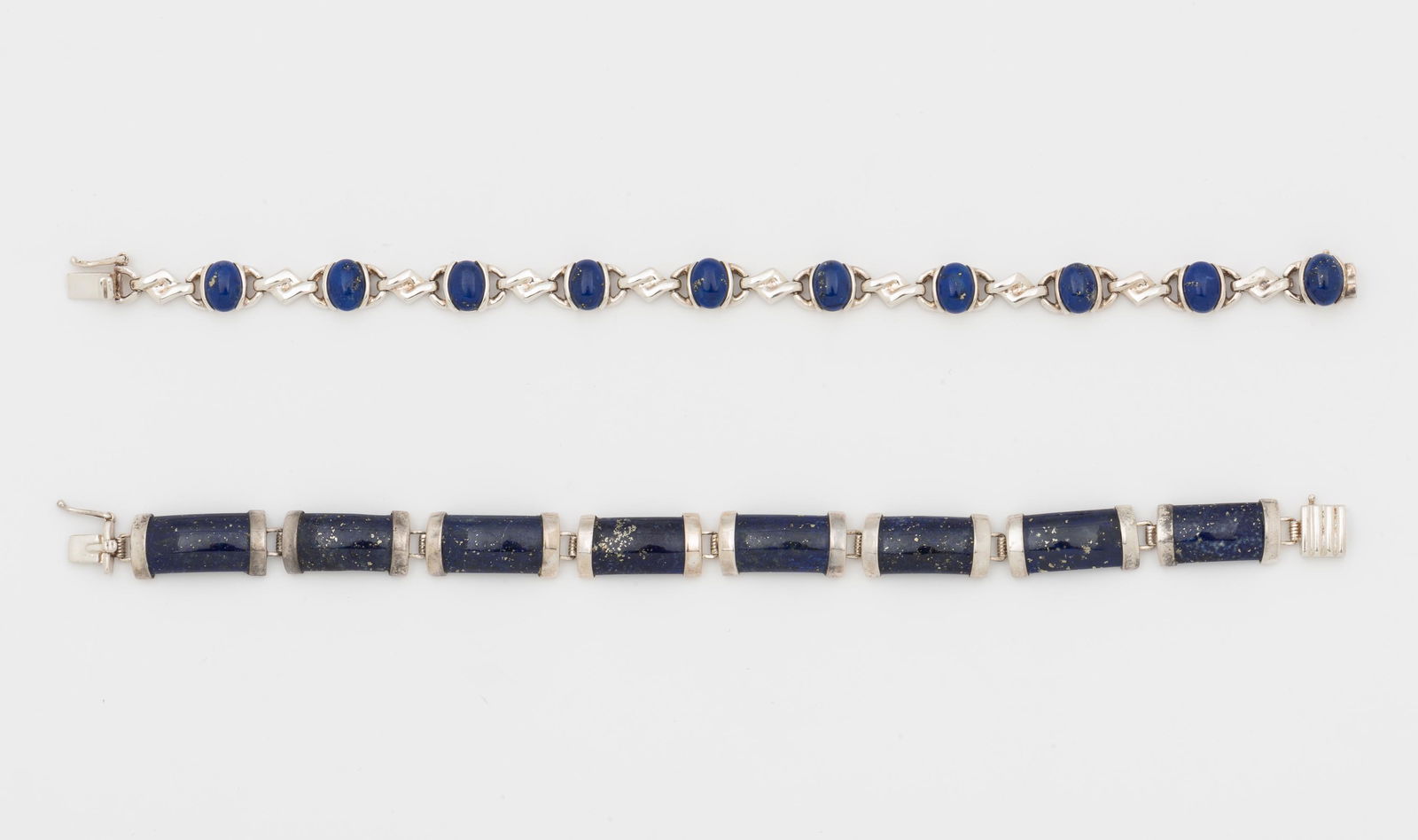2 Sterling and Lapis Lazuli Bracelets (1 of 9)