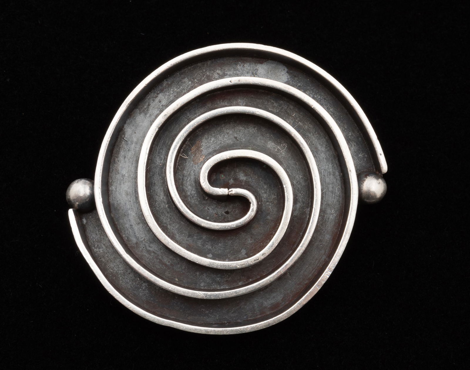 Taxco Sterling Spiral Brooch (1 of 3)