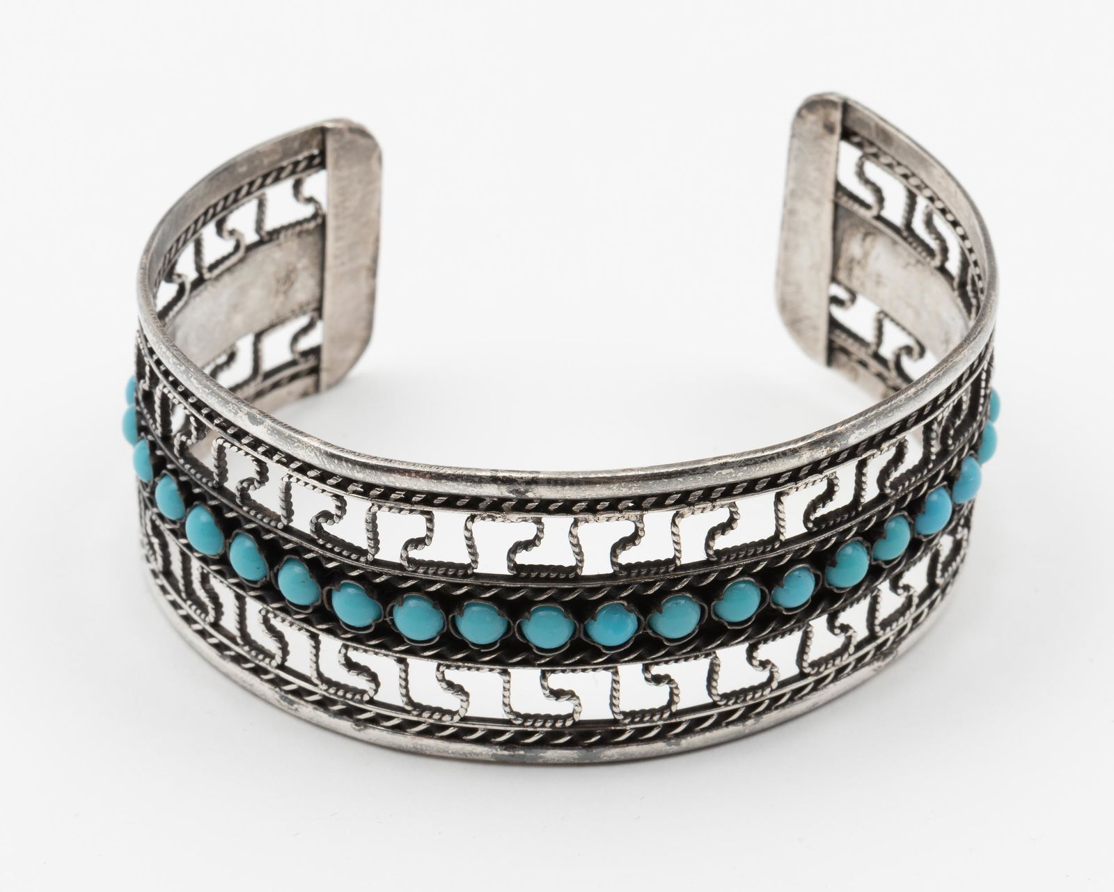 Antique Silver Victorian Cuff Bracelet (1 of 2)