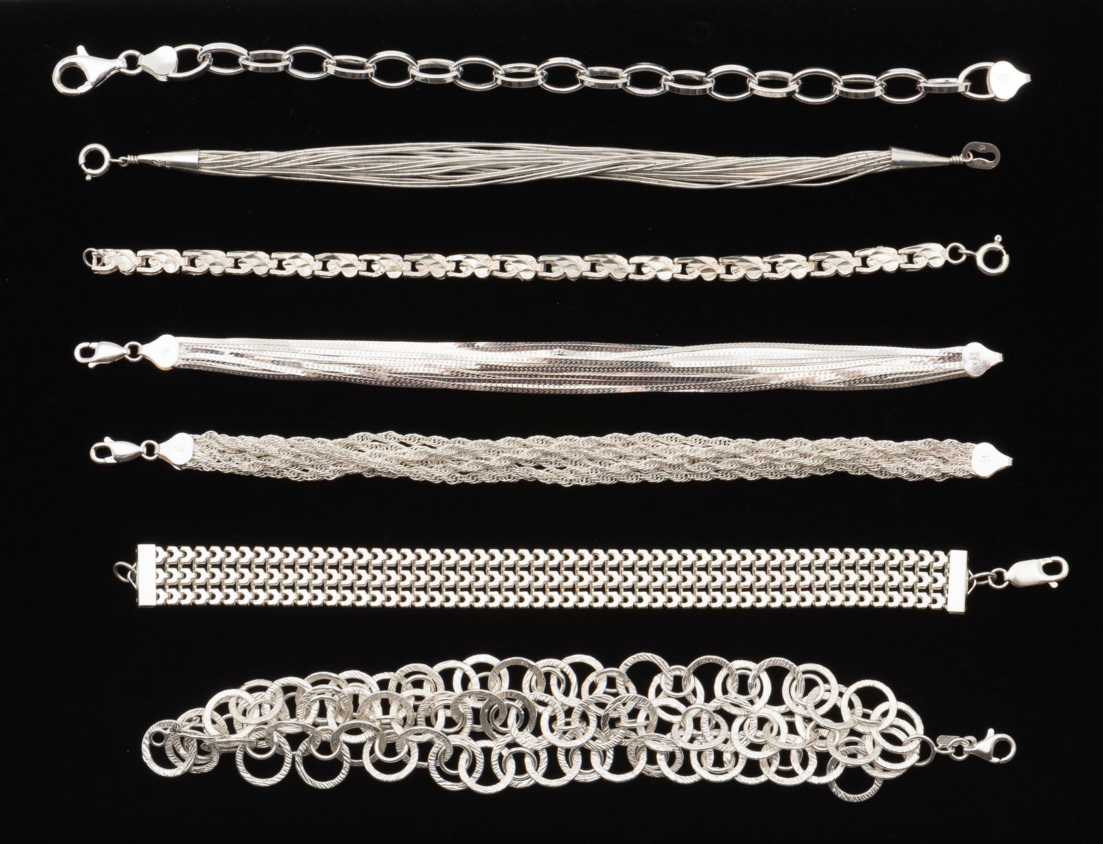 7 Sterling Bracelets (1 of 8)