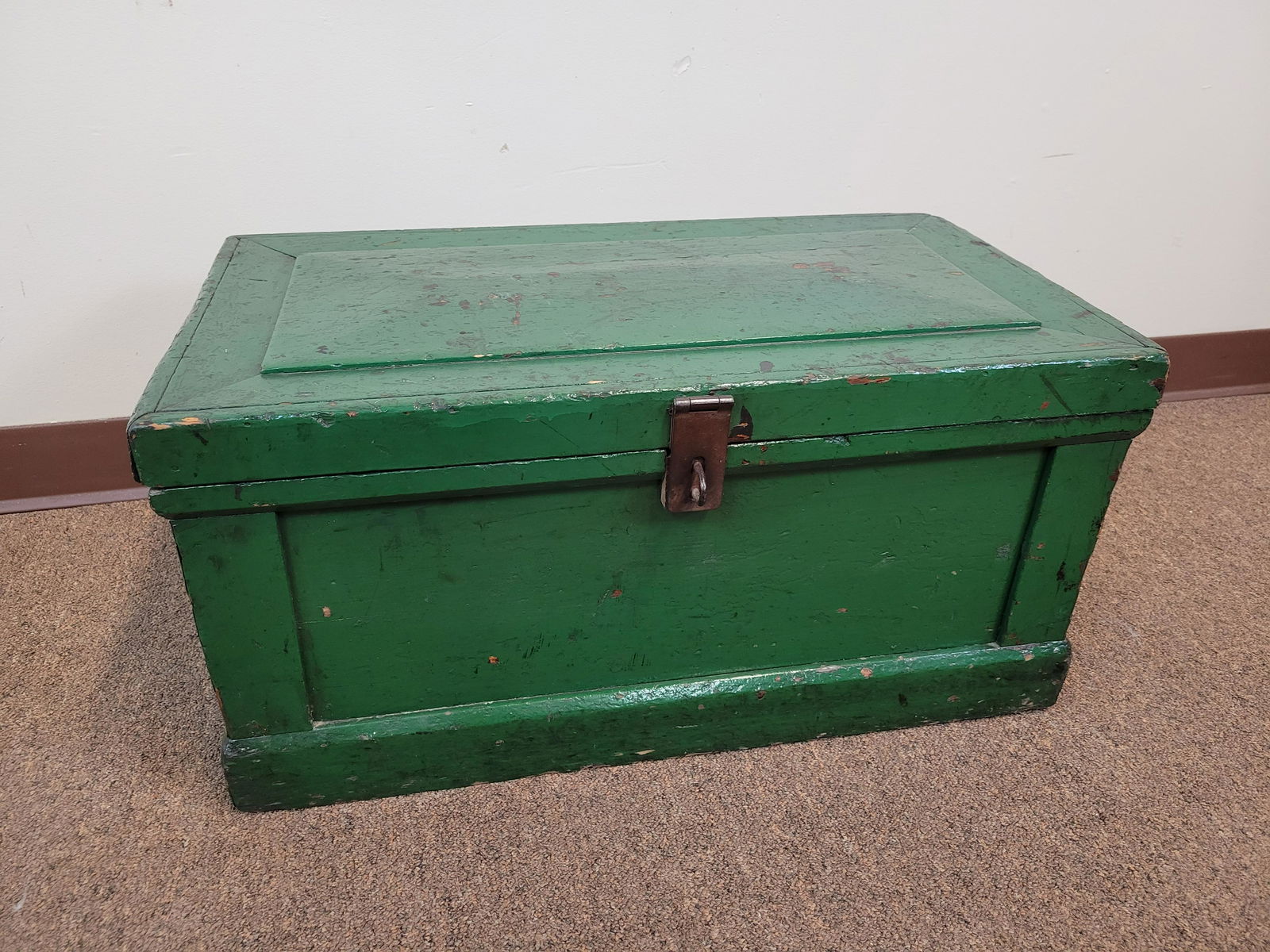 Green Painted Carpenters Chest (1 of 5)