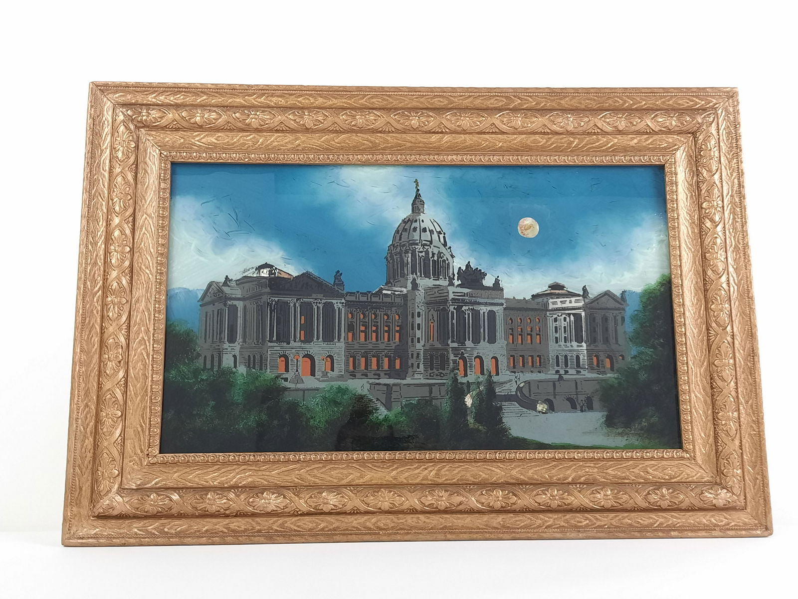 PA State Capital Reverse Glass Painting (1 of 2)
