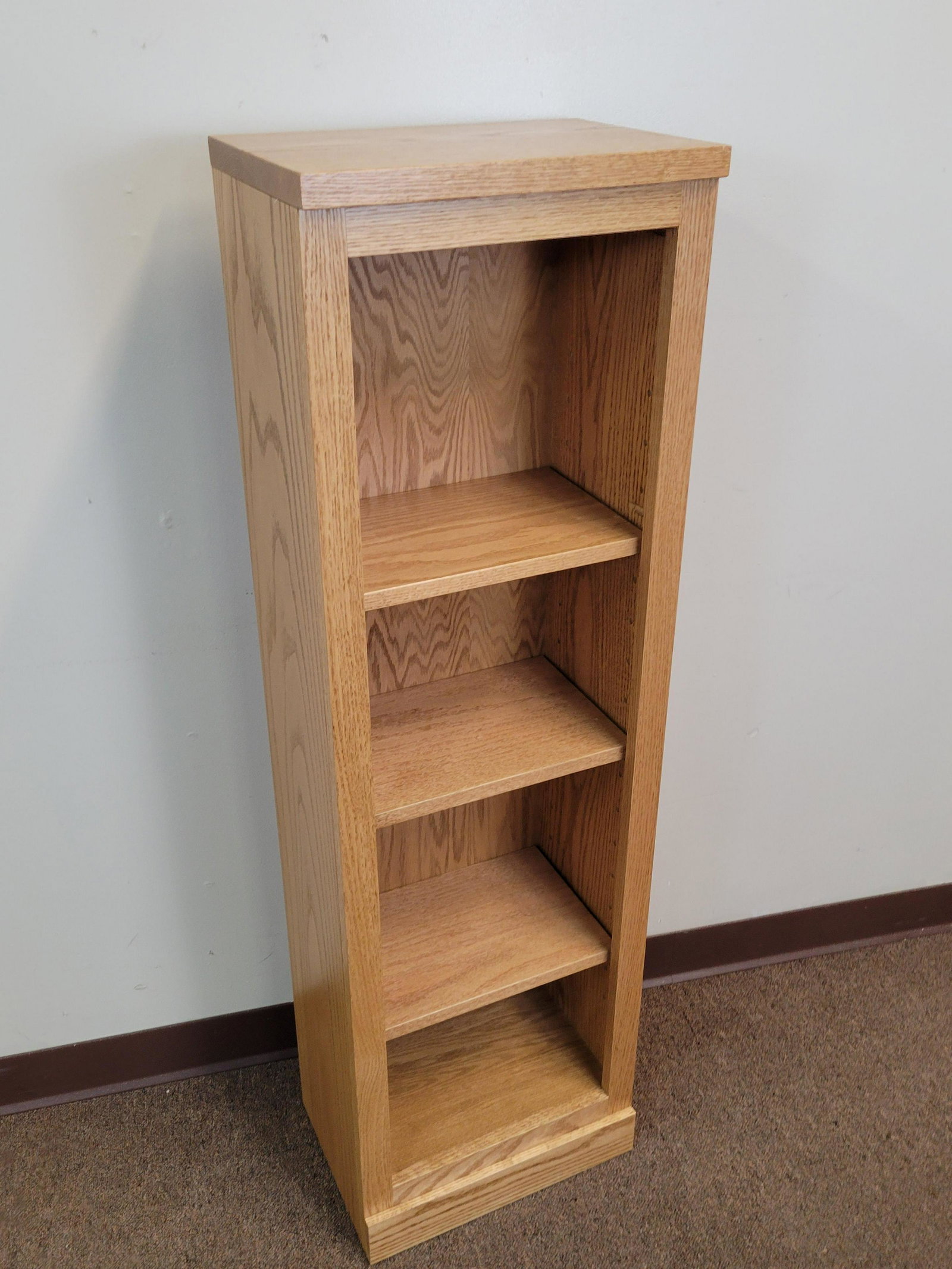 Book Shelf: 15" wide X 10 1/2" deep X 50 1/4" high. IMPORTANT: Before bidding, please read the terms and conditions. When you registered for the auction you agreed to these terms and will be required to comply wi