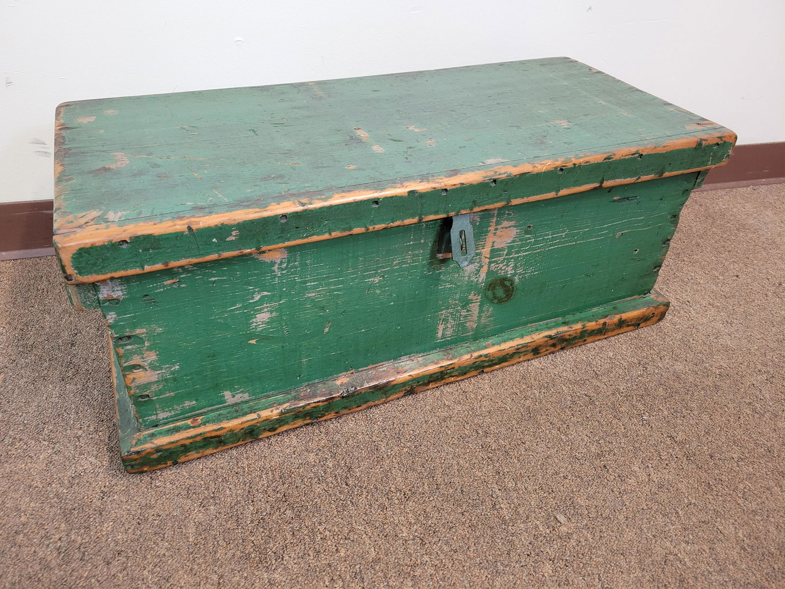 Green Painted Storage Chest (1 of 3)