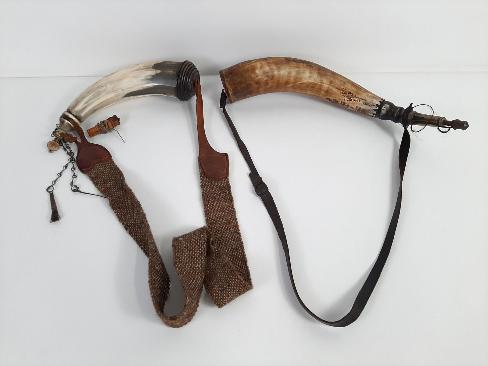2 Reproduction Powder Horns (1 of 4)