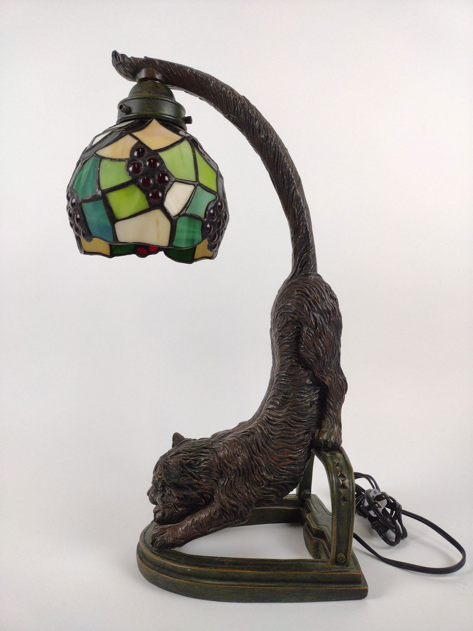 Leaded Glass Cat Lamp (1 of 6)