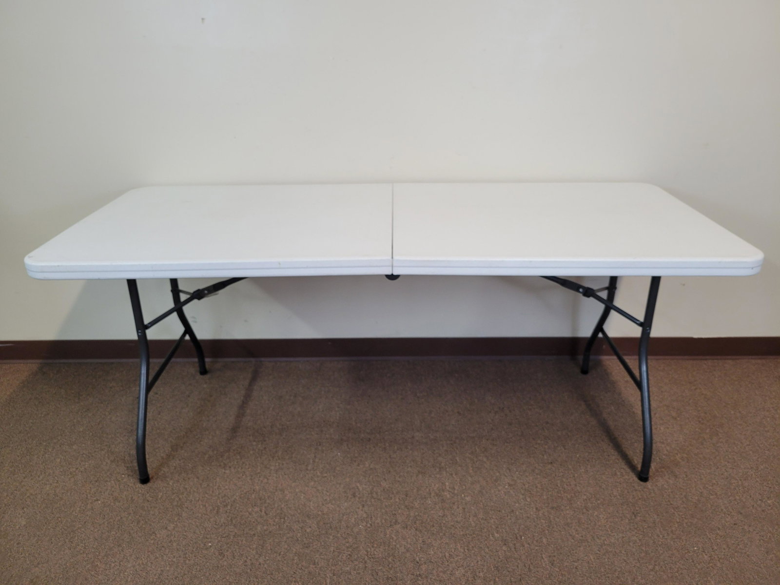 Folding Table: 72" wide X 29 1/2" deep X 29" high. IMPORTANT: Before bidding, please read the terms and conditions. When you registered for the auction you agreed to these terms and will be required to comply with t