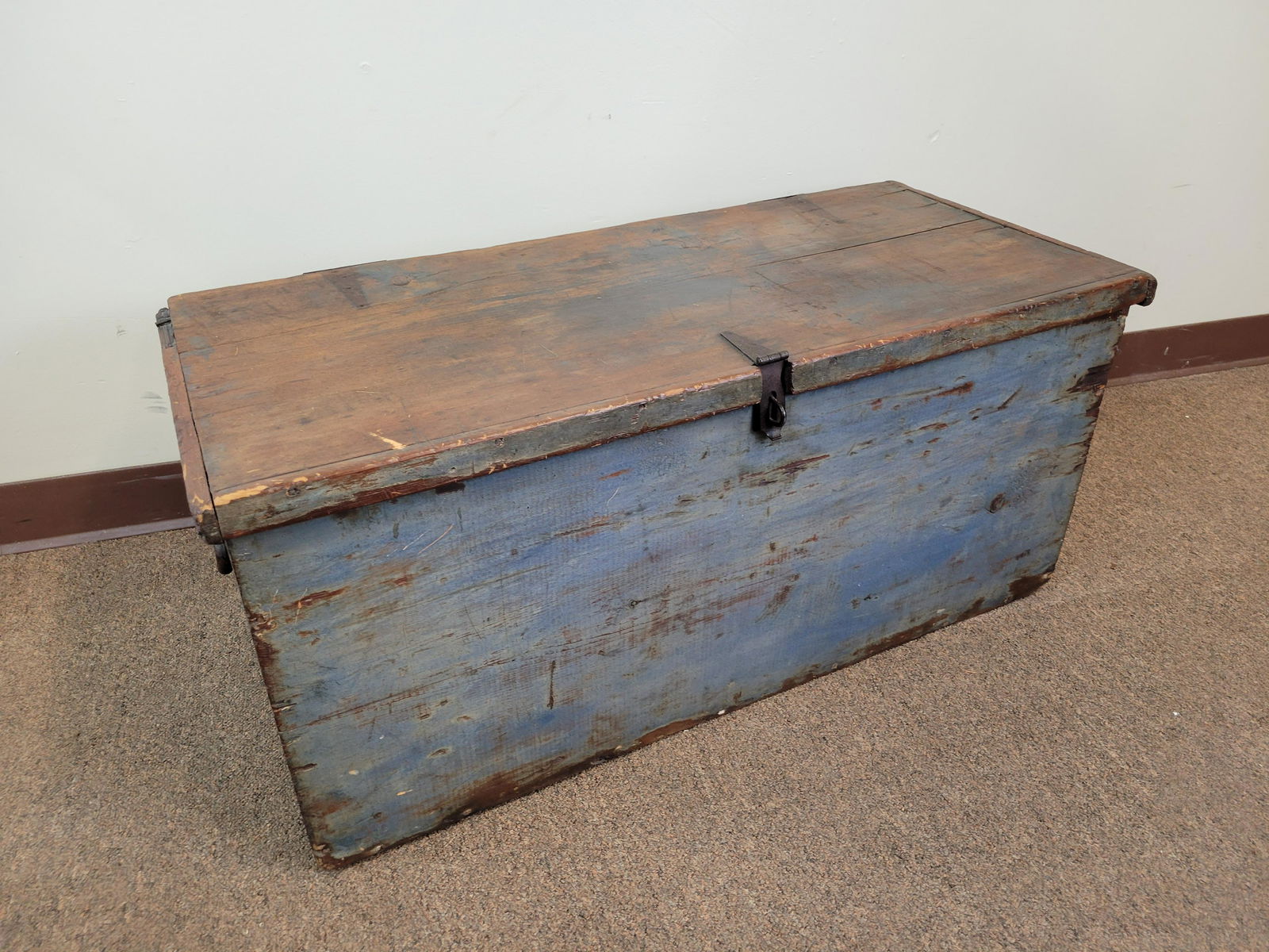 Blue Painted Storage Box (1 of 5)