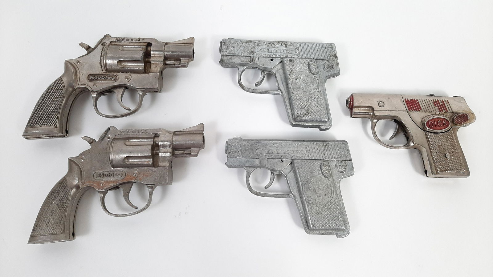 5 Vintage Cap Guns incl. Hubley and Dick (1 of 2)