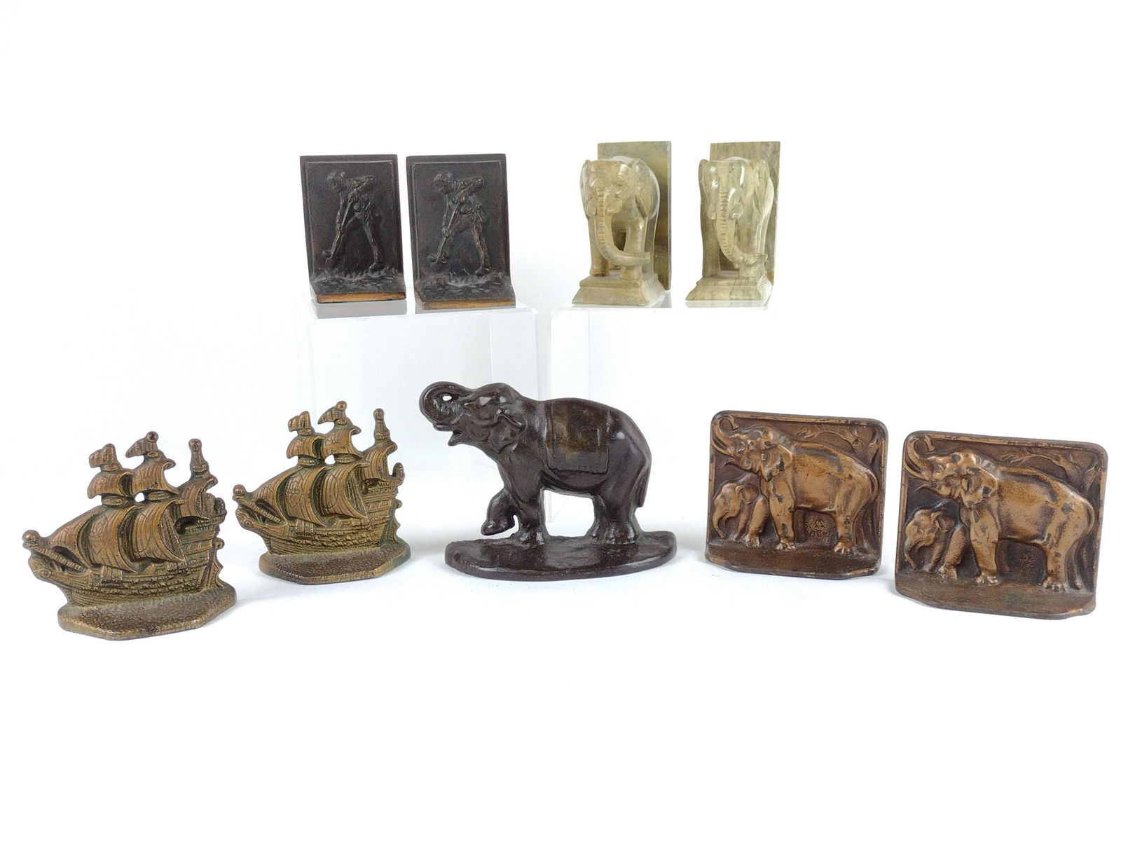 Brass & Marble Bookends (1 of 7)