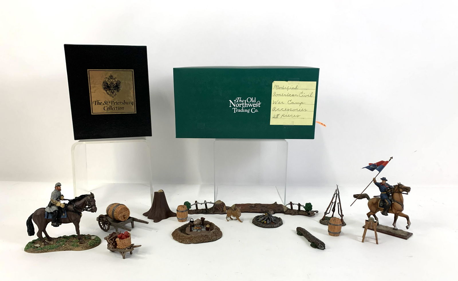 16 Pcs Civil War Camp Model Incl Soldiers (1 of 6)