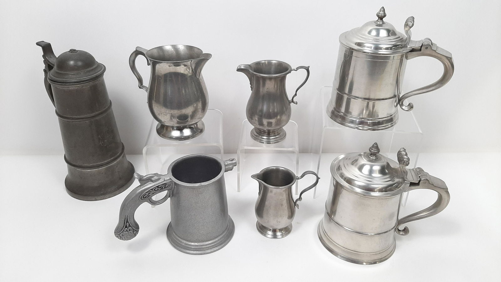 7 Pewter Tankards and Pitchers incl. Boardman (1 of 5)