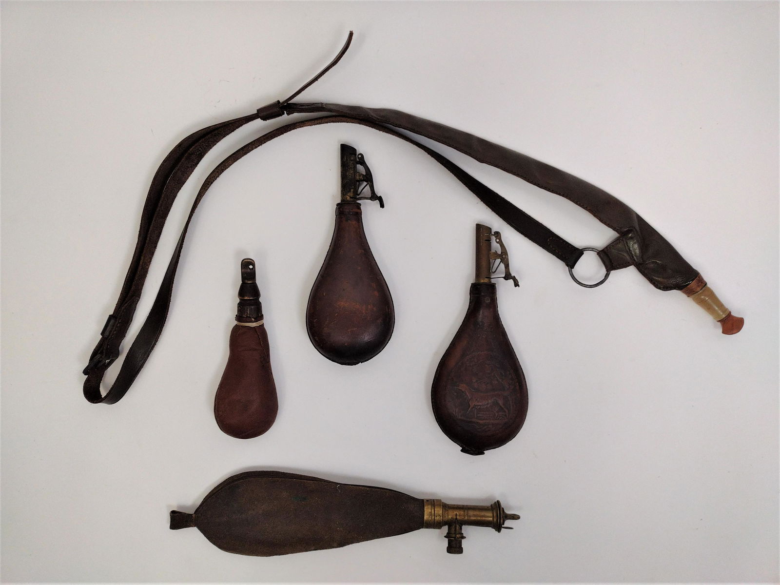 5 Powder Flasks incl Shot Flasks (1 of 9)