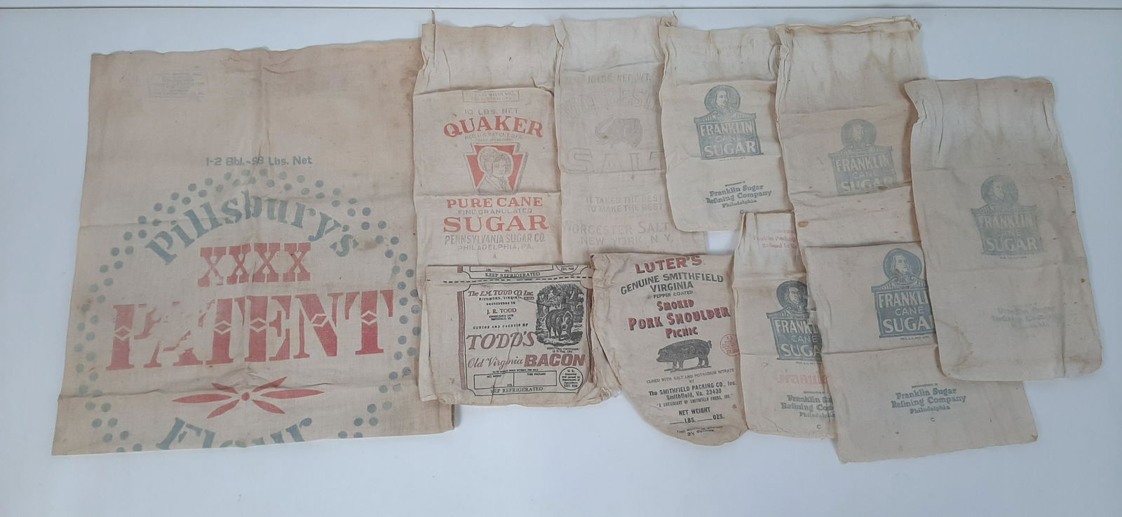10 Antique Advertising Sacks (1 of 5)
