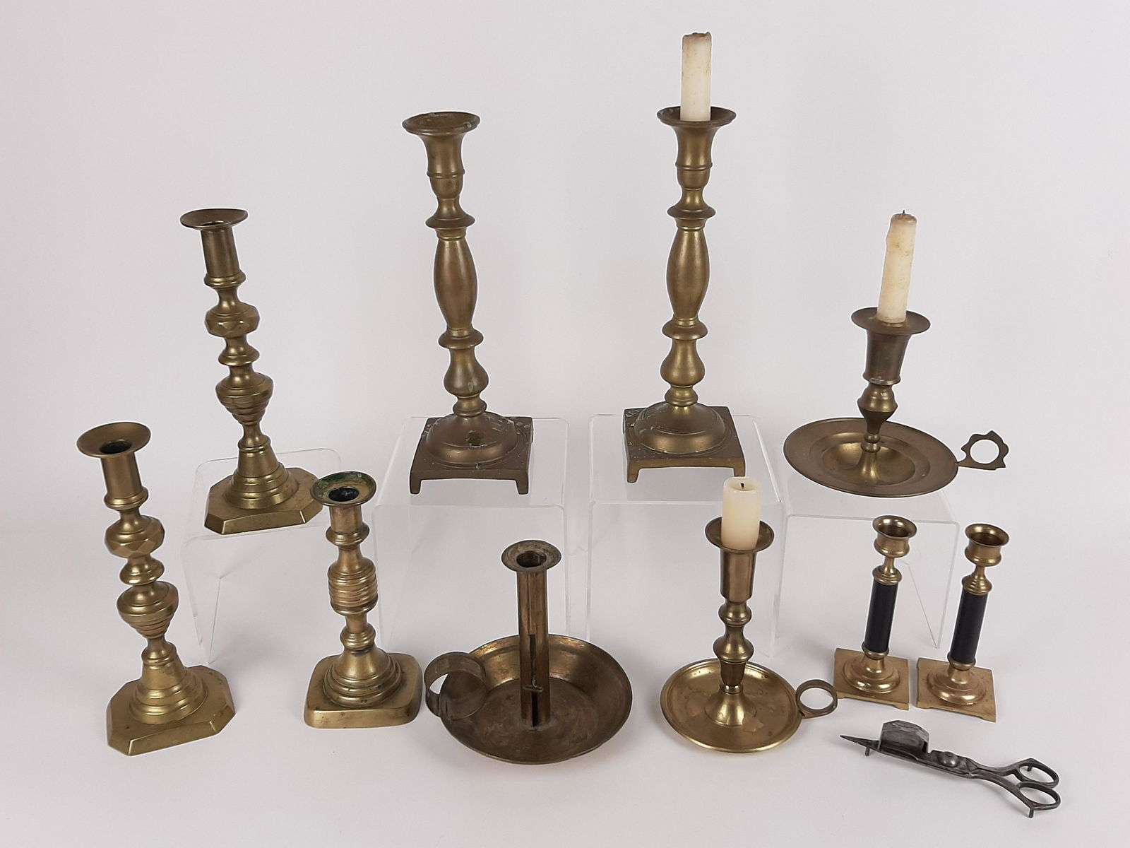 10 Brass Candlesticks (1 of 3)
