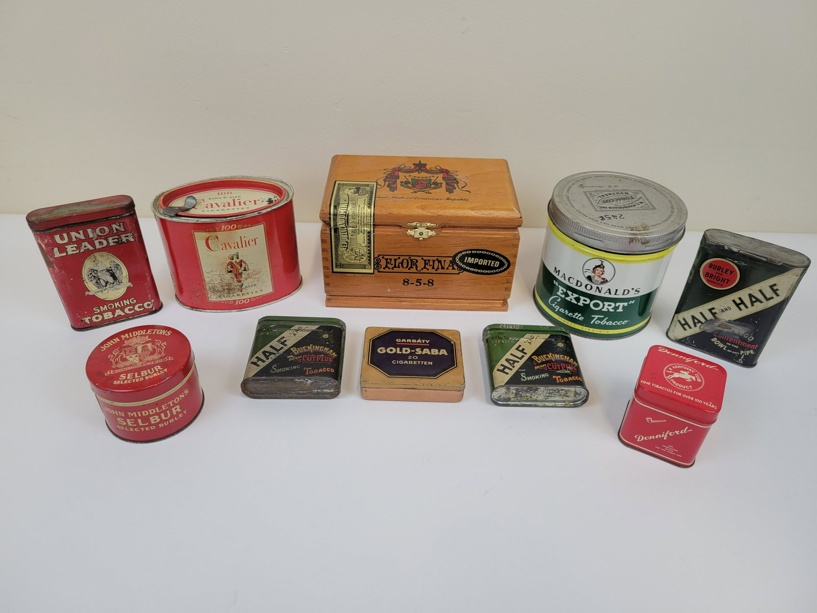 10 Tobacco Tins & Boxes: IMPORTANT: Before bidding, please read the terms and conditions. When you registered for the auction you agreed to these terms and will be required to comply with them.