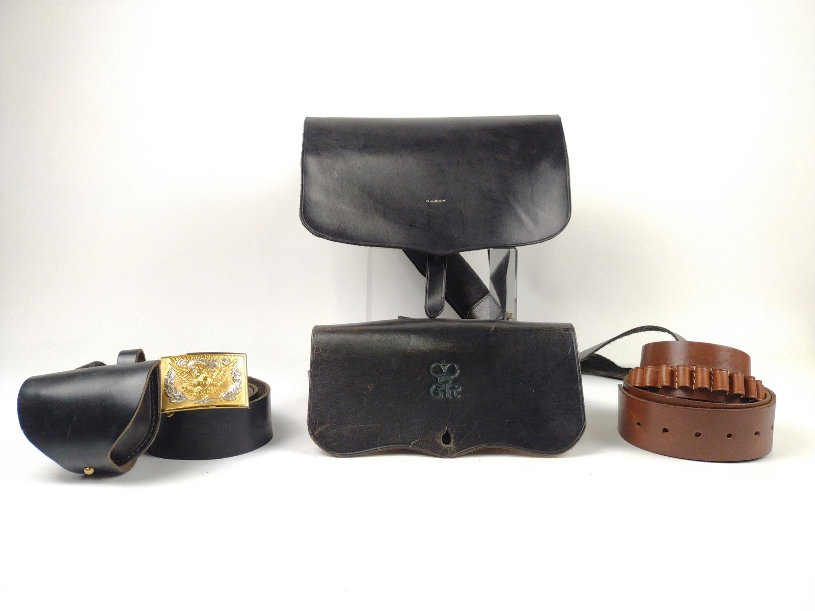 4 Pcs Re-enactors Belts: Belts 42-3/4" to 52" long. IMPORTANT: Before bidding, please read the terms and conditions. When you registered for the auction you agreed to these terms and will be required to comply with them.