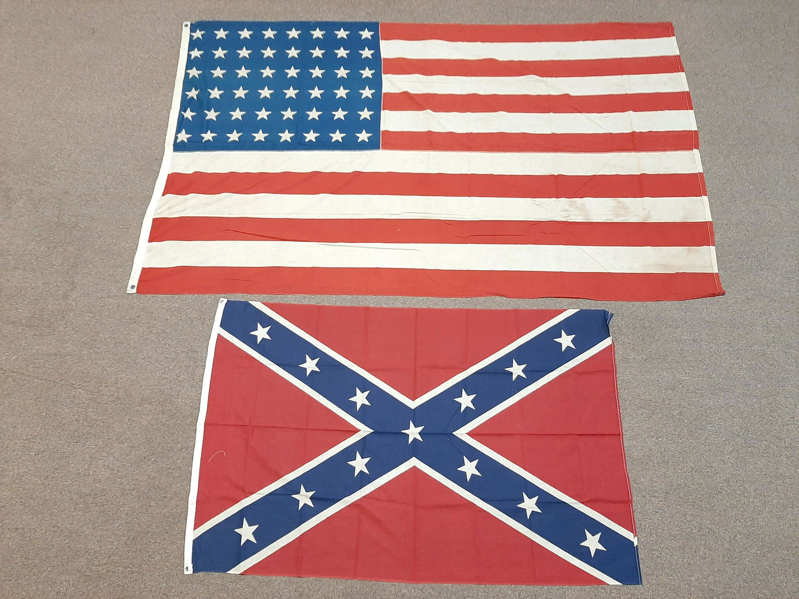 2 Antique Flags incl. 48-Star United States Flag (1 of 5)
