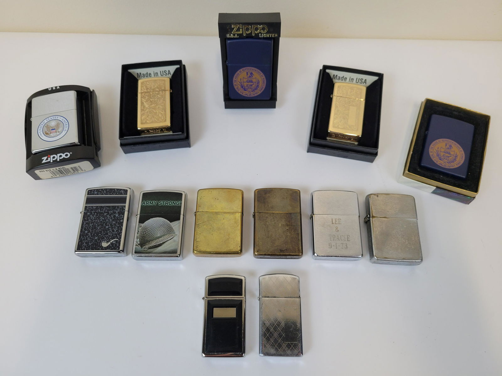 13 Zippo Lighters Incl Military (1 of 4)