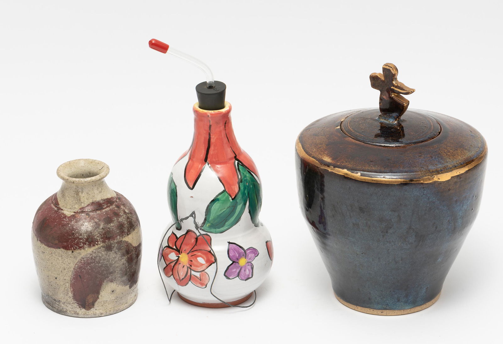 3 Ceramic Jars Signed S.A.C. (1 of 12)